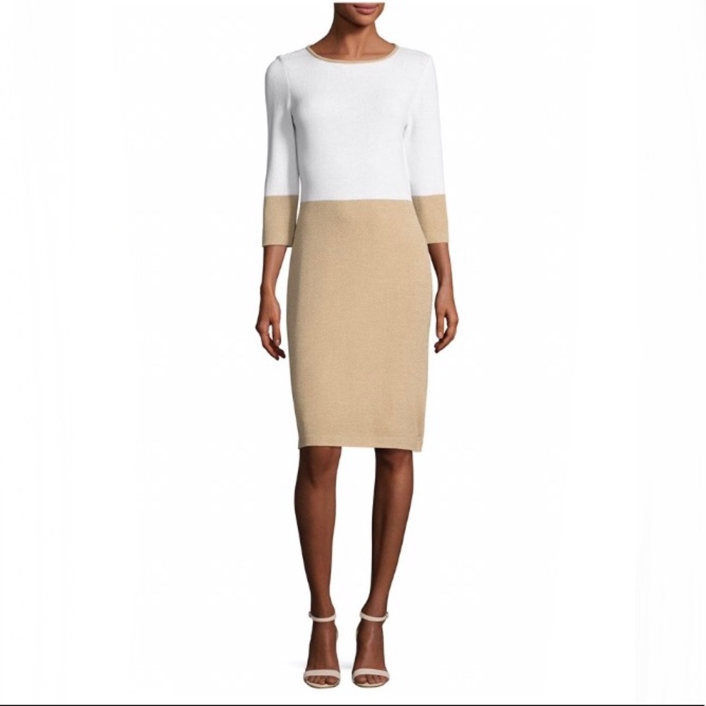 St. John Collection Colorblock sheath dress sz 2
